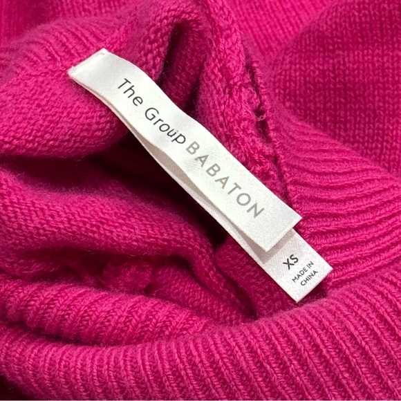 The Group by Babaton Pink 100% Cashmere Cozy Turtleneck Valentine’s Holiday XS - Picture 7 of 10